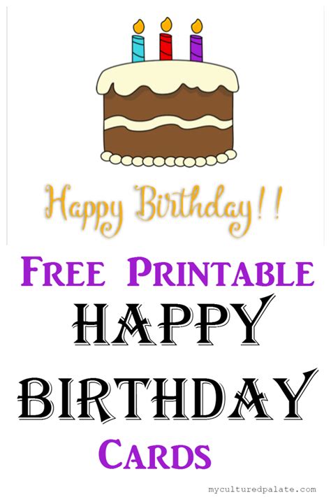 free printable birthday cards online